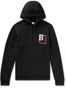 Burberry - Logo-Appliquéd Cotton-Blend Jersey Hoodie - Black