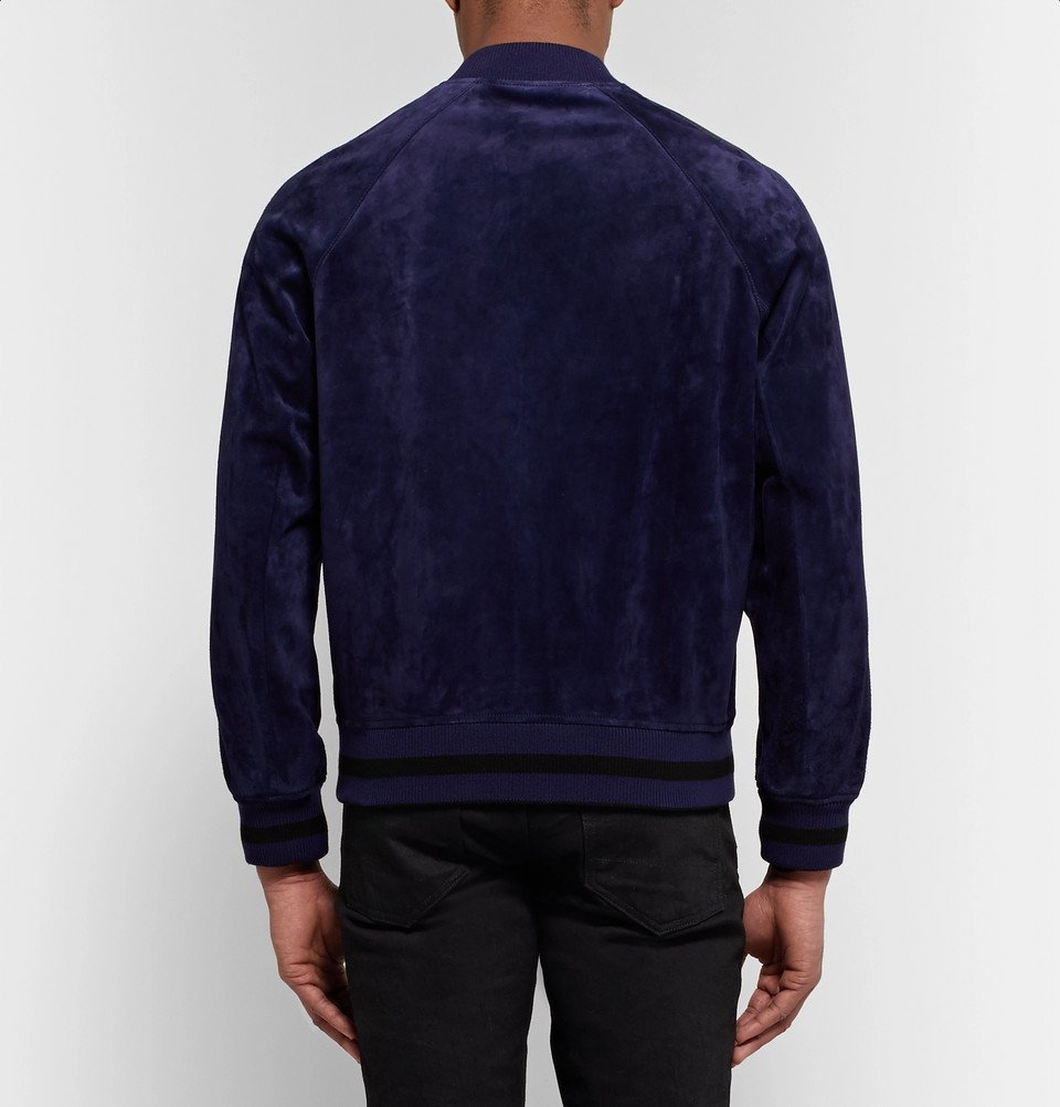 Berluti - Reversible Leather-Trimmed Suede and Jacquard Bomber Jacket ...