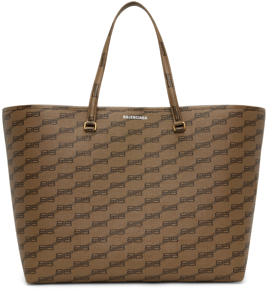 Balenciaga Beige Medium Signature EastWest Shopper Tote Balenciaga