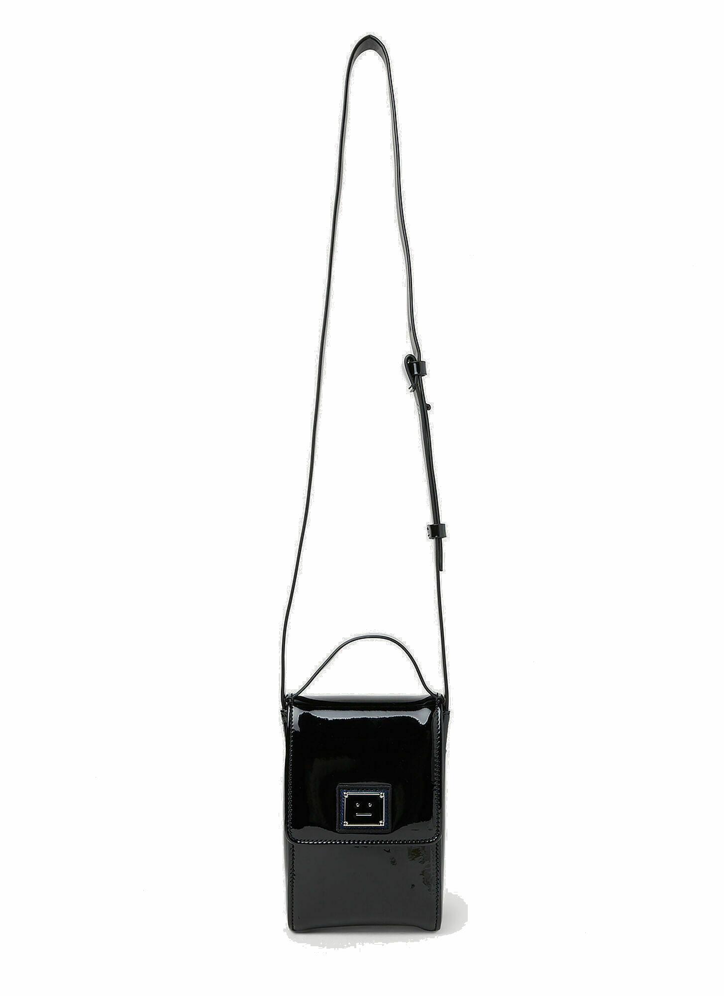Acne Studios - Face Plaque Mini Crossbody Bag in Black Acne Studios