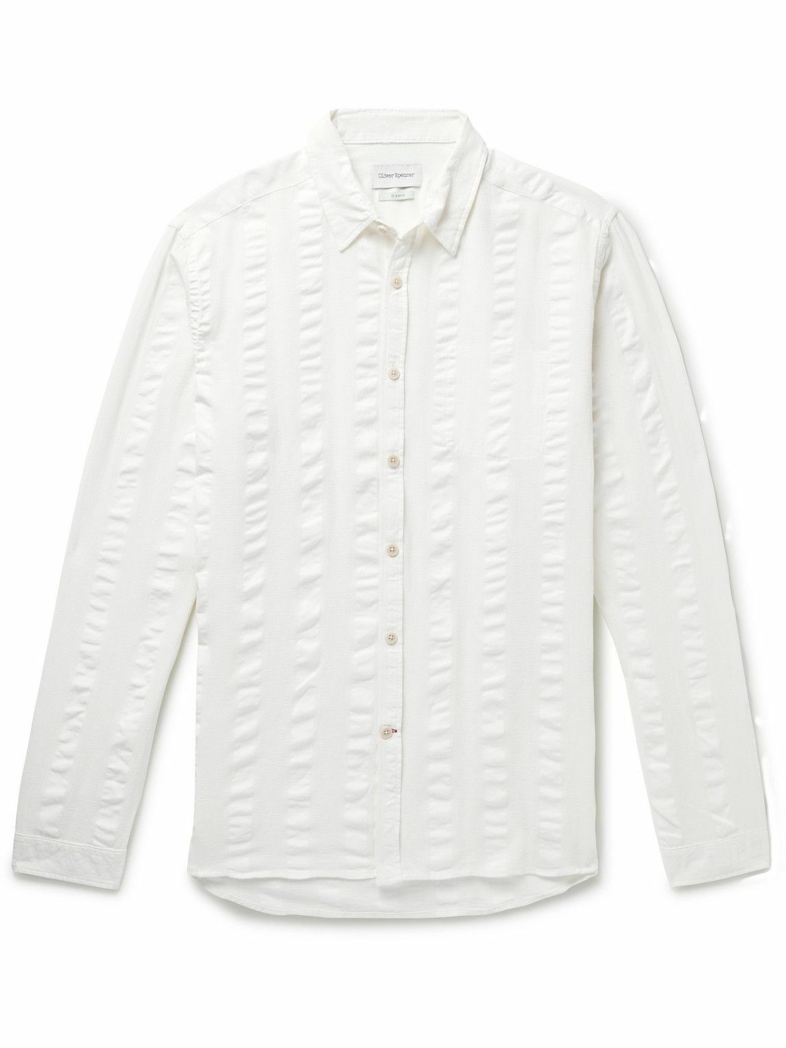 Photo: Oliver Spencer - New York Special Textured Organic Cotton Shirt - Neutrals