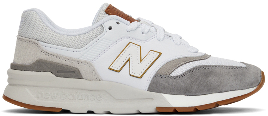 Photo: New Balance White 997H Low-Top Sneakers