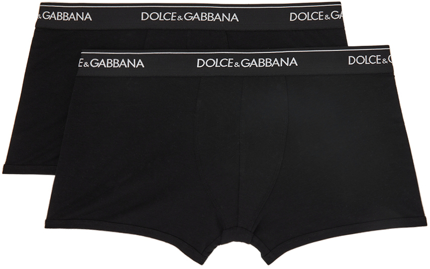 Dolce & Gabbana Two-Pack Black Boxer Briefs Dolce & Gabbana