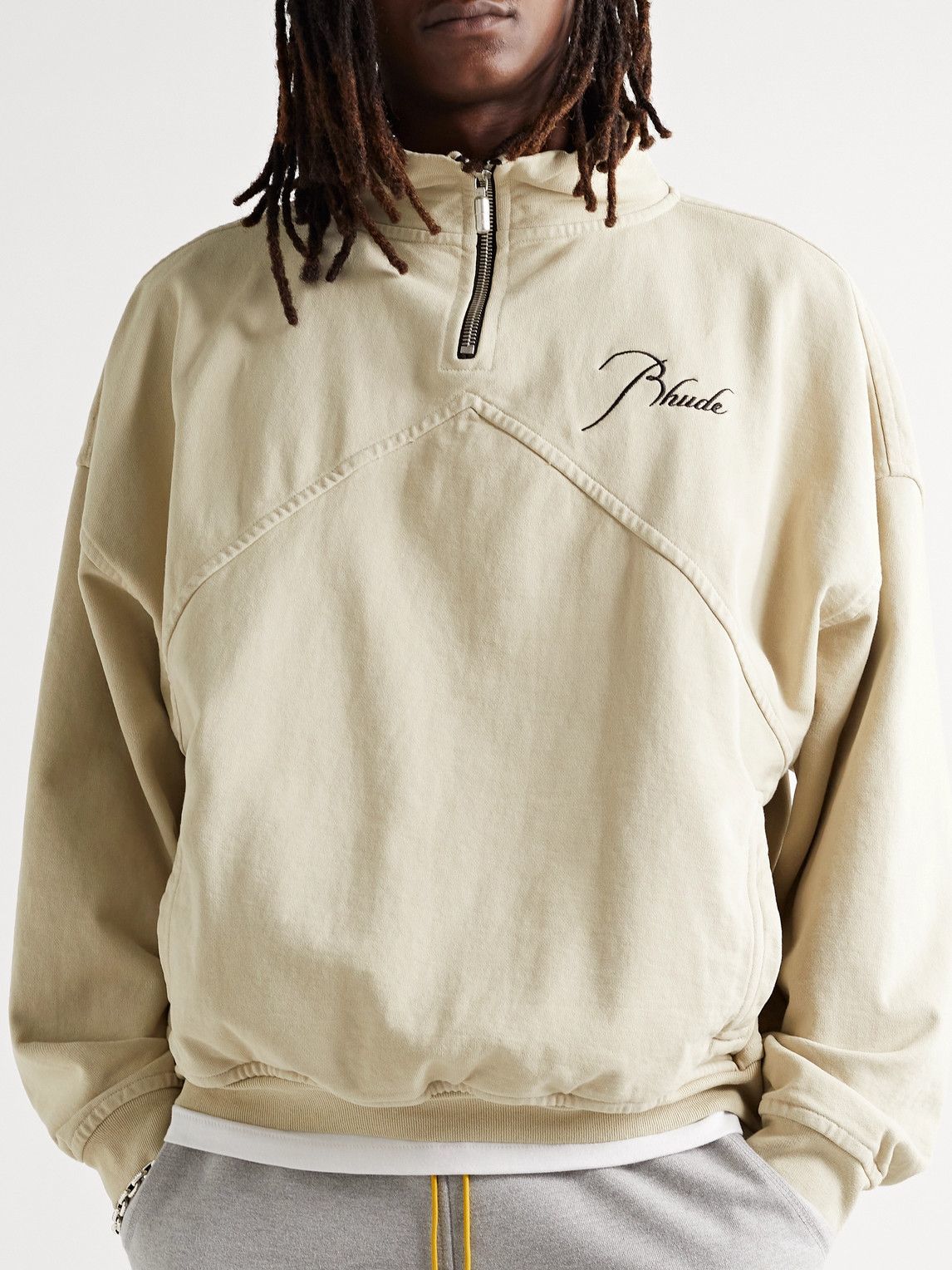 rhude half zip