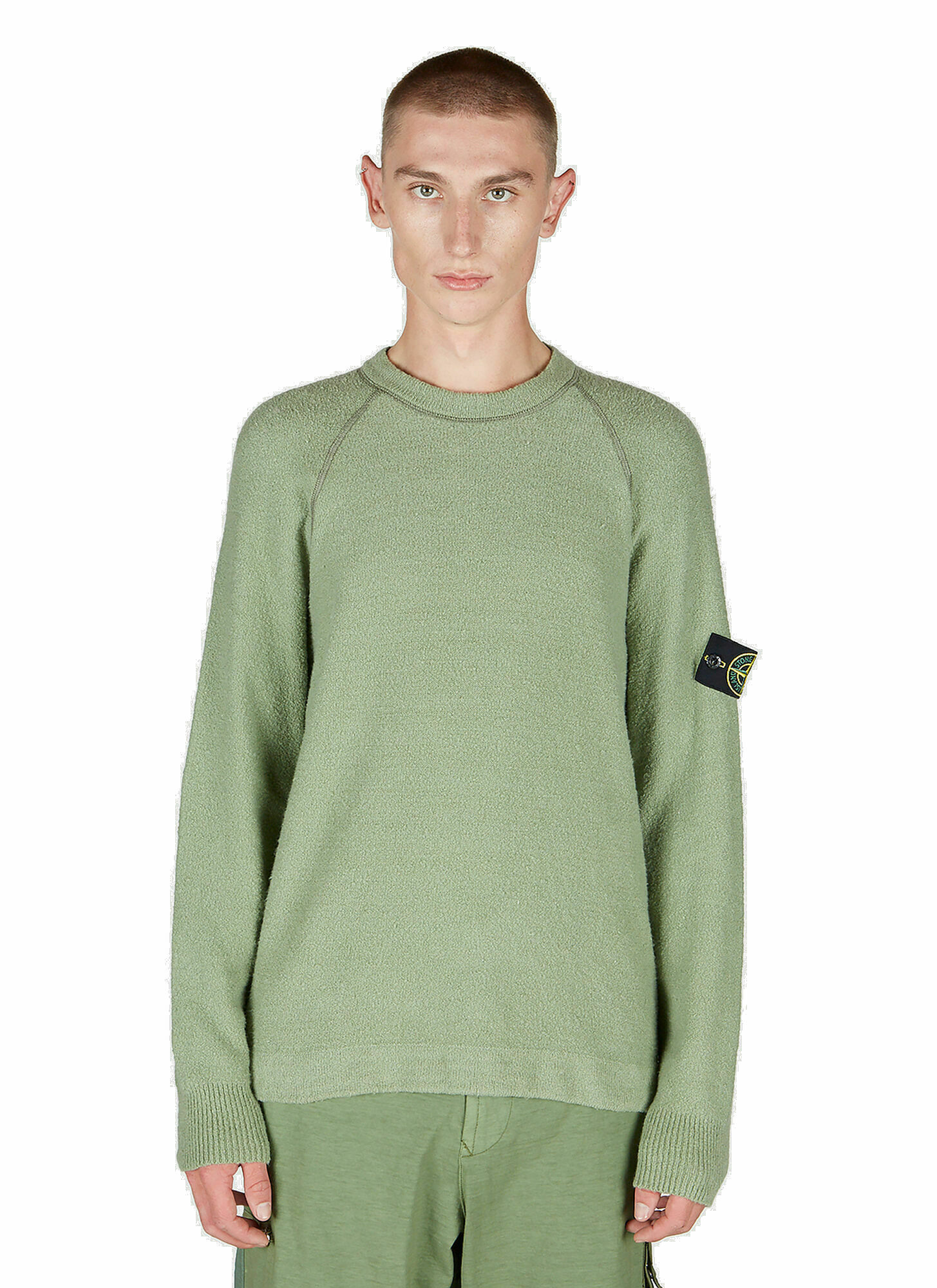 Photo: Stone Island - Compass Patch Sweater in Green