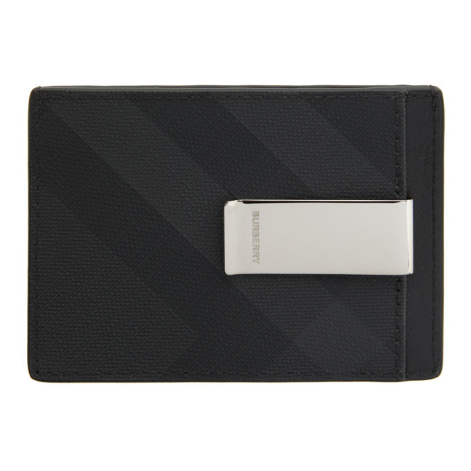 Burberry Black Money Clip Card Holder Burberry 0103