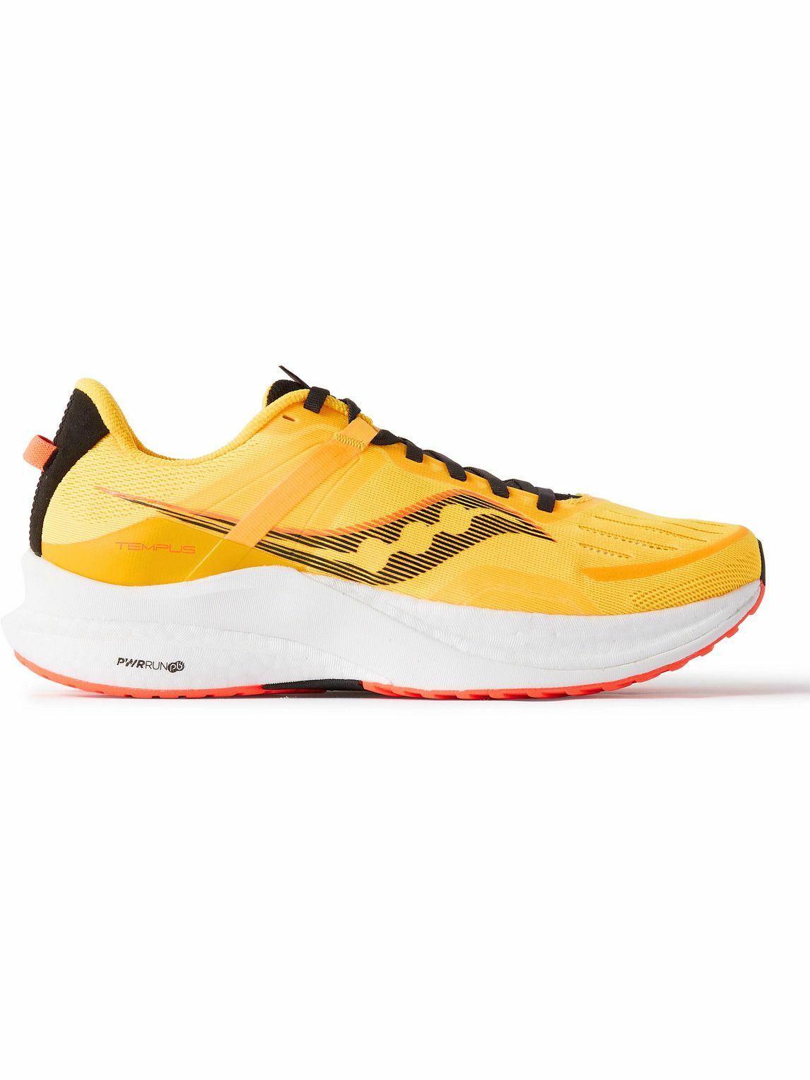 Photo: Saucony - Tempus Rubber-Trimmed Mesh Running Sneakers - Yellow