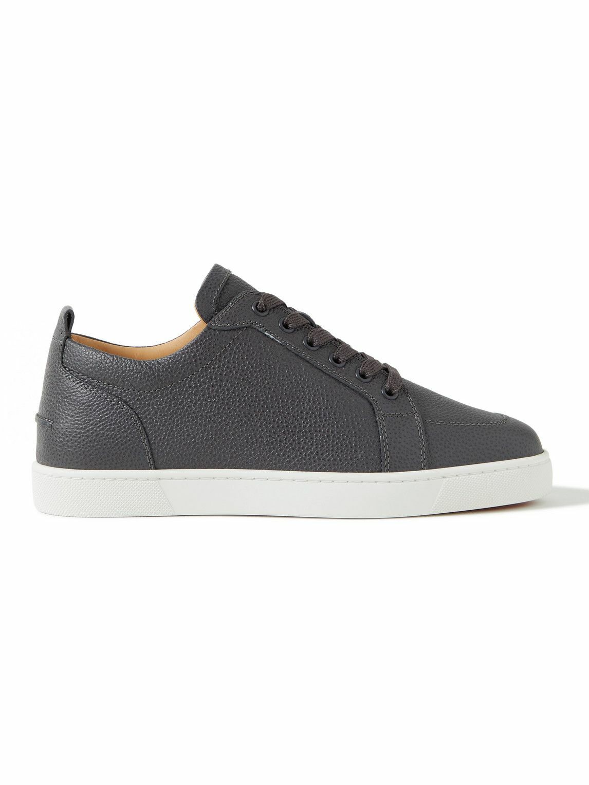 Christian Louboutin - Rantulow Full-Grain Leather Sneakers - Gray ...