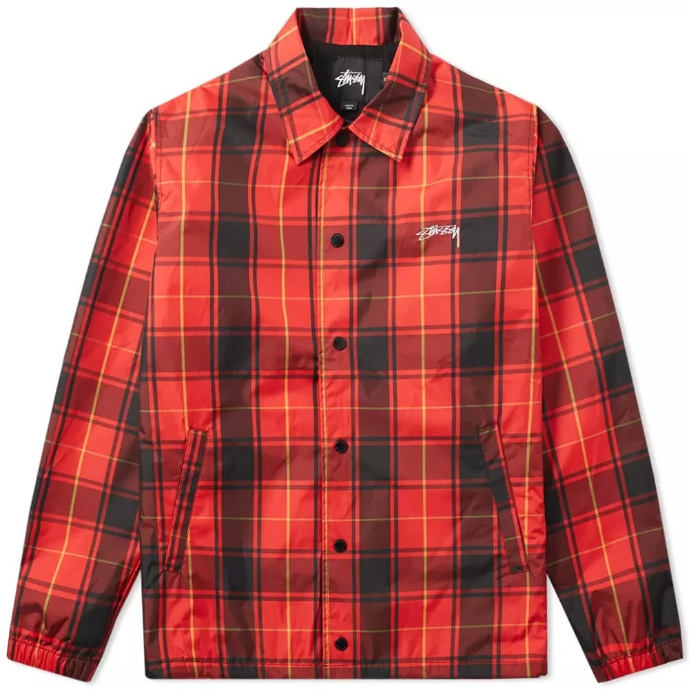 stussy jacket red