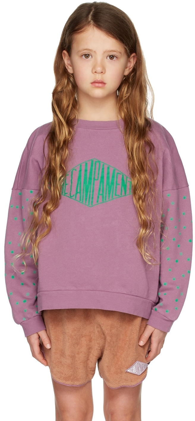The Campamento Kids Purple Dots & Logo Sweatshirt