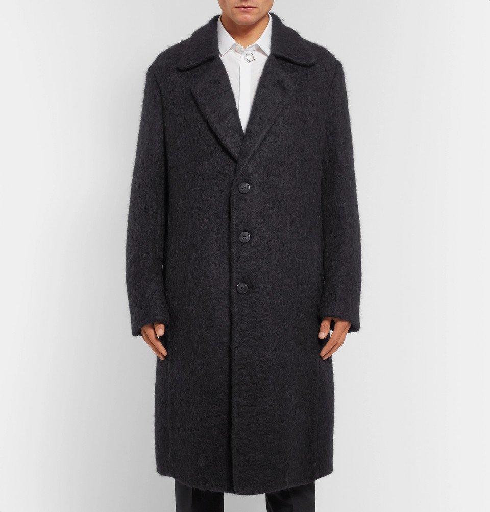 Neil Barrett - Textured Woven Overcoat - Men - Black Neil Barrett