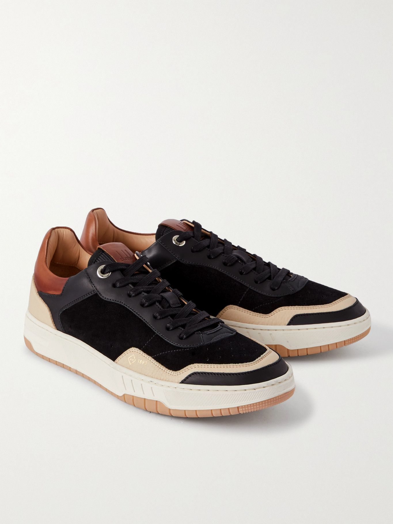 DUNHILL Court Elite Lux Suede and Leather Sneakers Black Dunhill