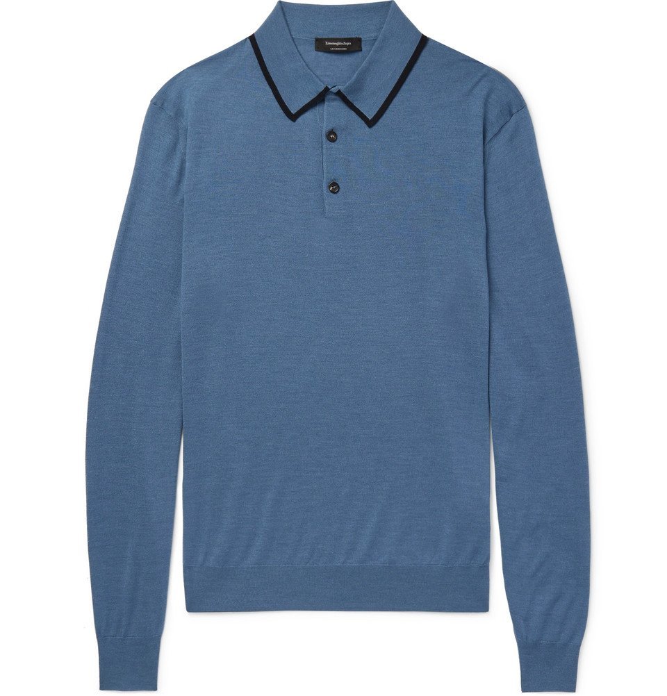 men's silk blend polo shirts