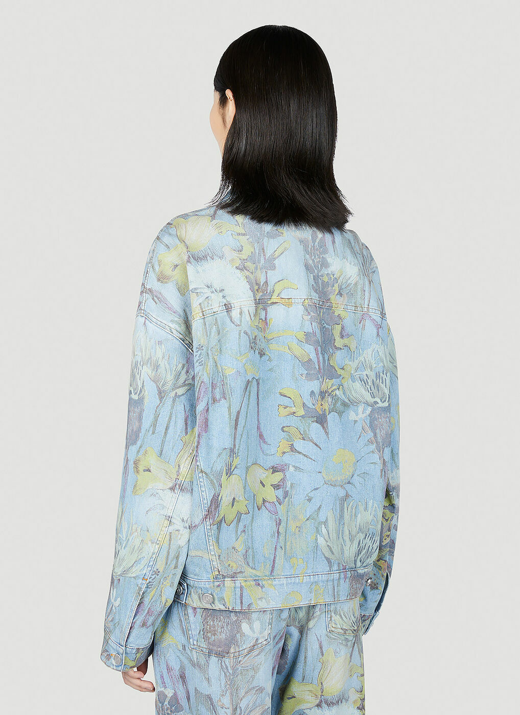 Stella McCartney - Rewild Flora Denim Jacket in Blue Stella McCartney