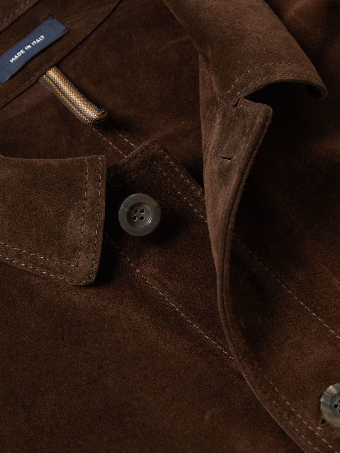 Drake's - Suede Overshirt - Brown Drake's