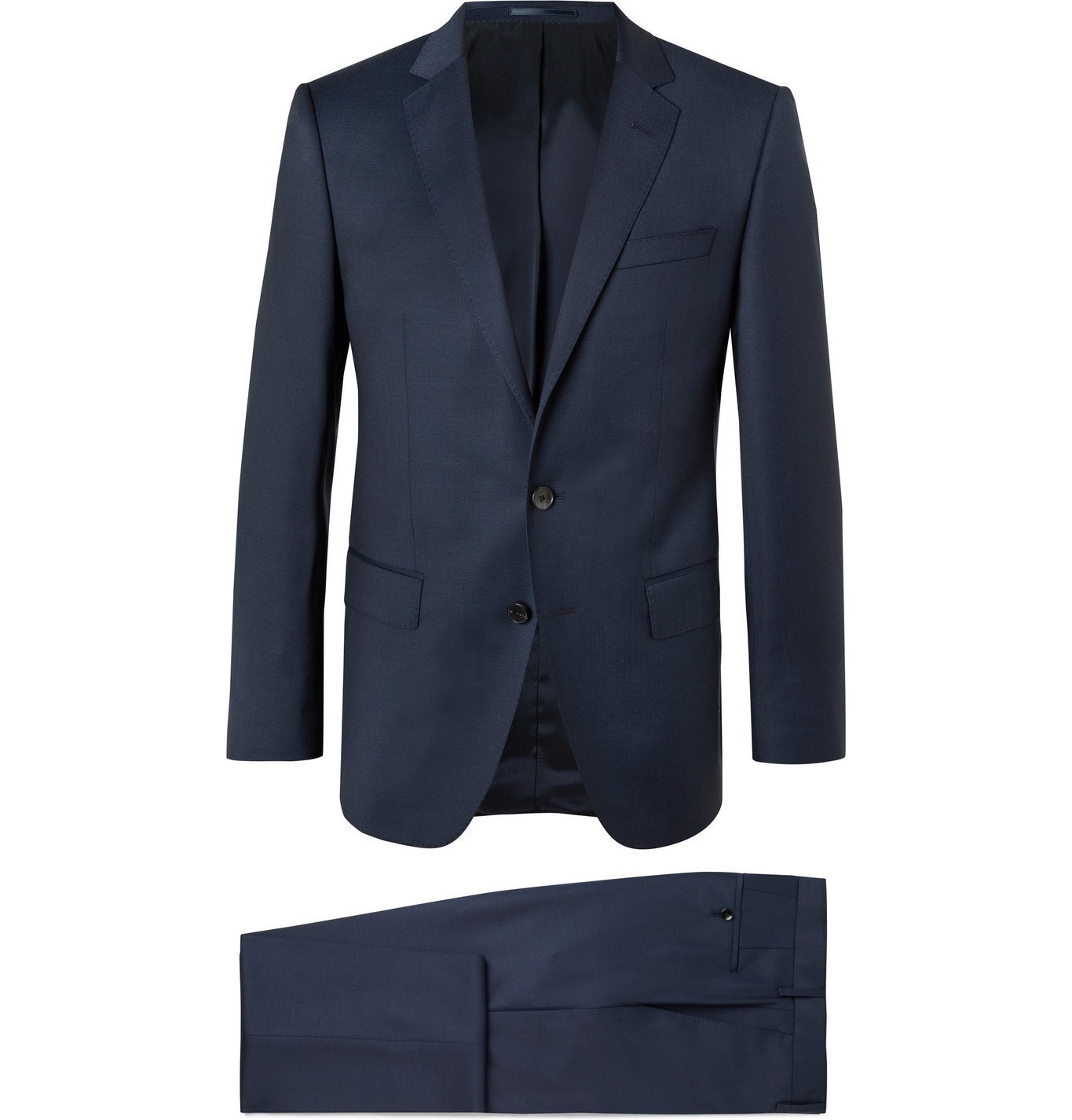 HUGO BOSS - Huge/ Genius Slim-Fit Virgin Wool Suit - Blue Hugo Boss