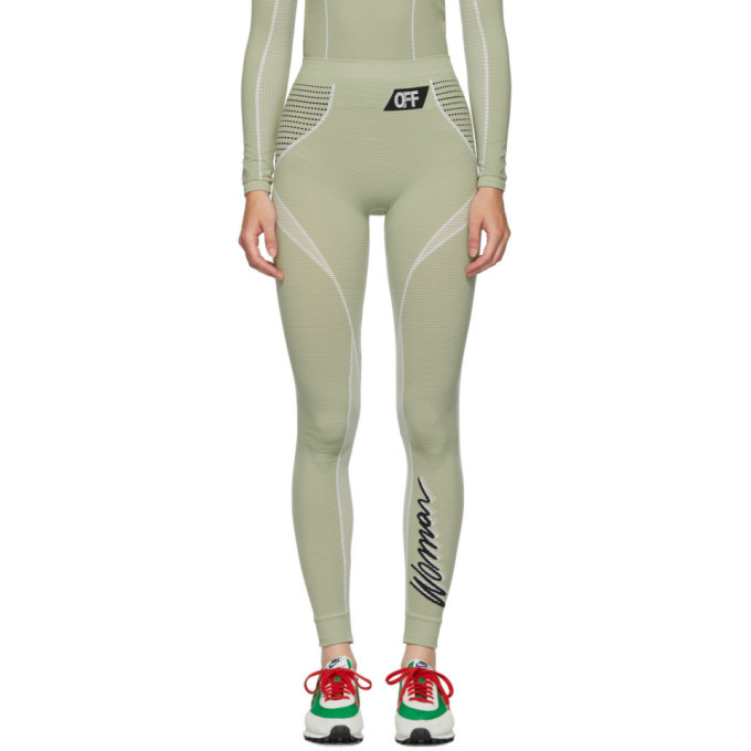 off white athletic leggings