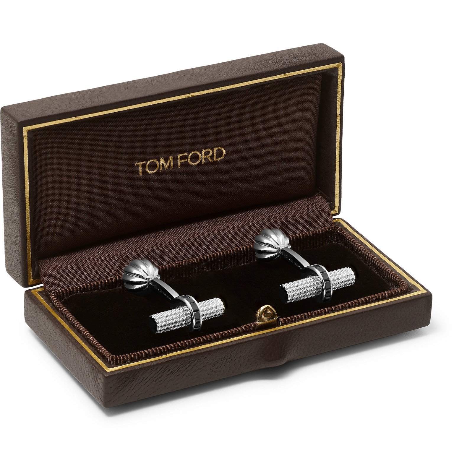 TOM FORD - 18-Karat White Gold Diamond Cufflinks - Silver TOM FORD