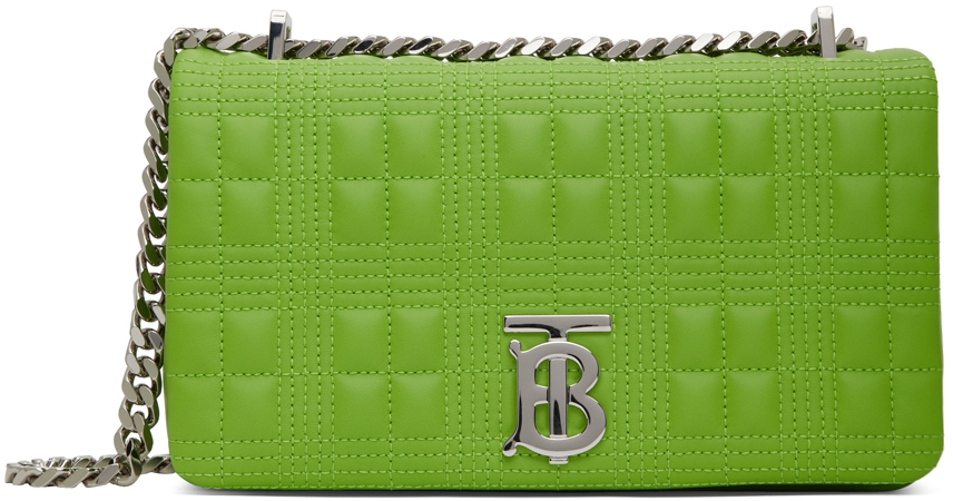 Burberry Green Small Quilted Lambskin Lola Bag Burberry