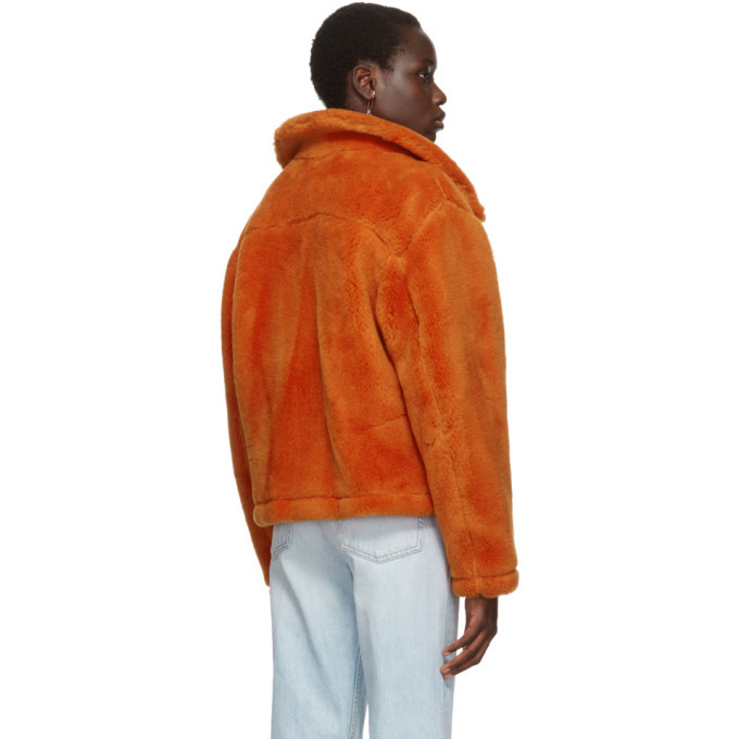 Ambush Orange Wool Fleece Jacket Ambush