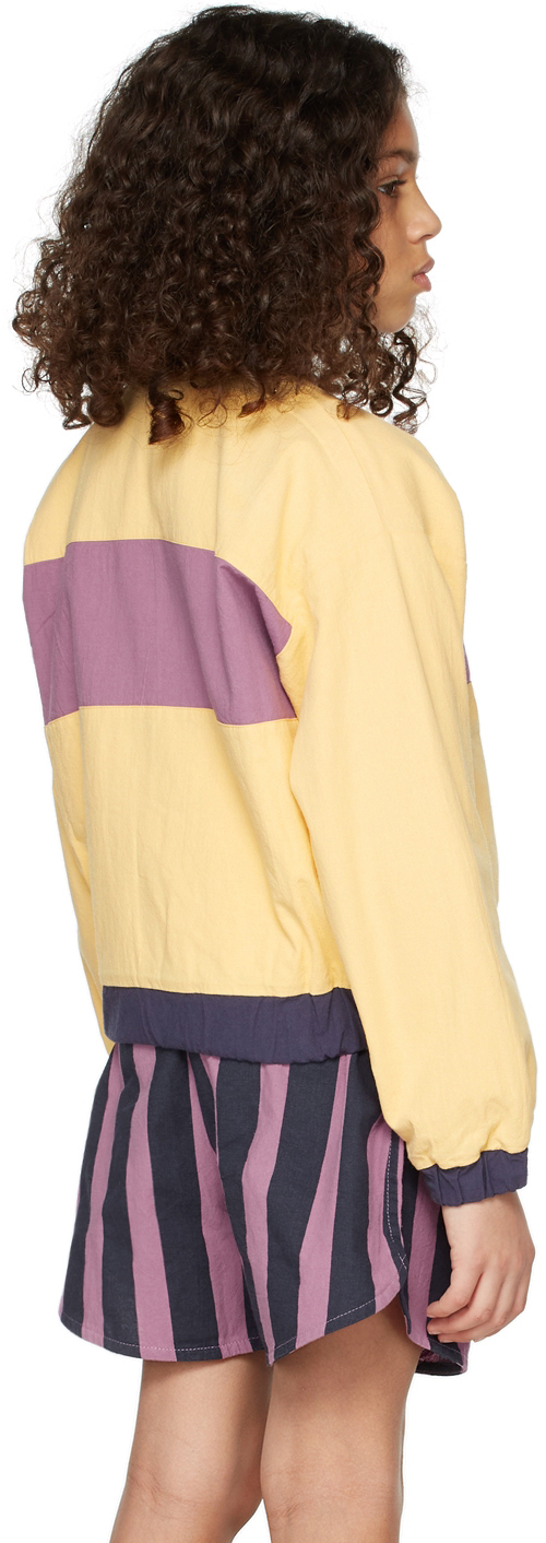 The Campamento Kids Yellow & Purple Color Block Jacket