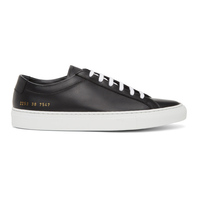 Common Projects Black Leather Achilles Sneakers Common Projects