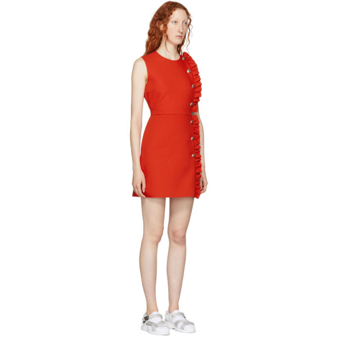 MSGM Red Ruffle Dress MSGM