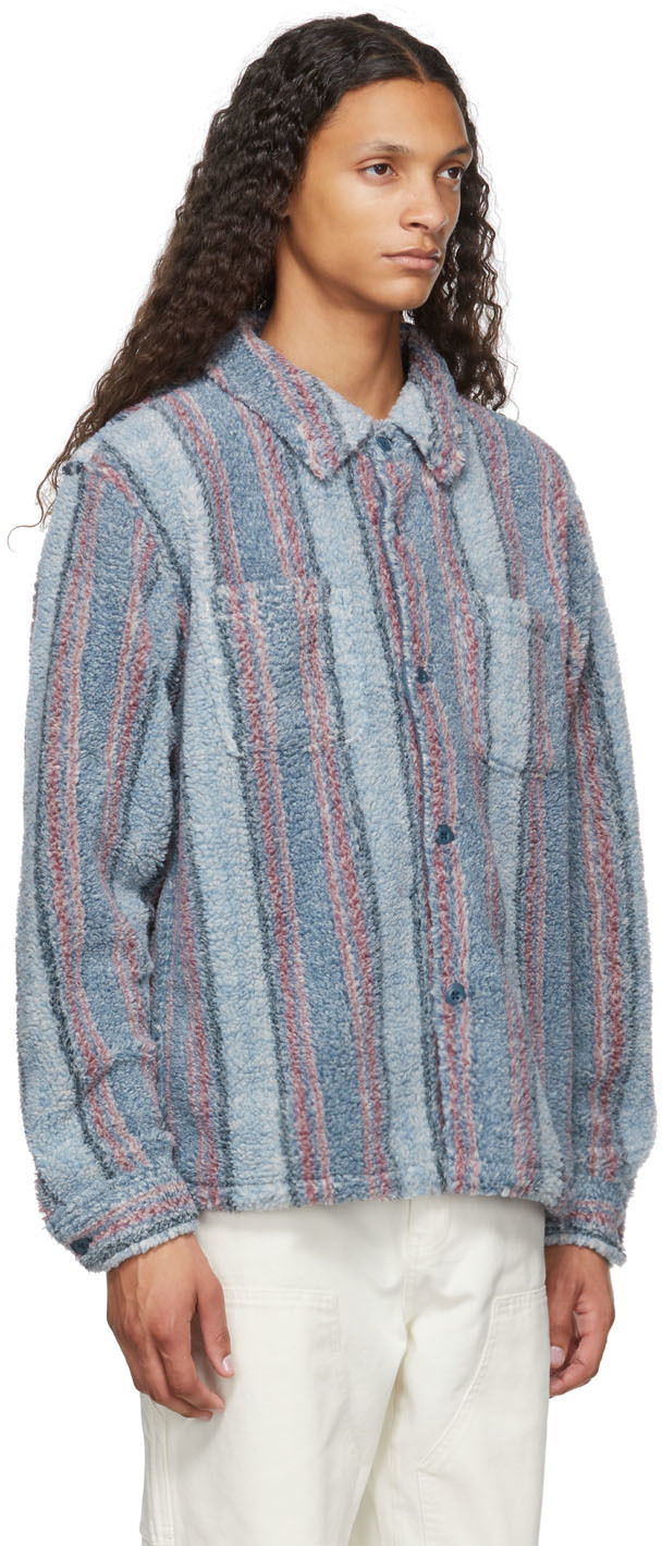 stripe sherpa shirt