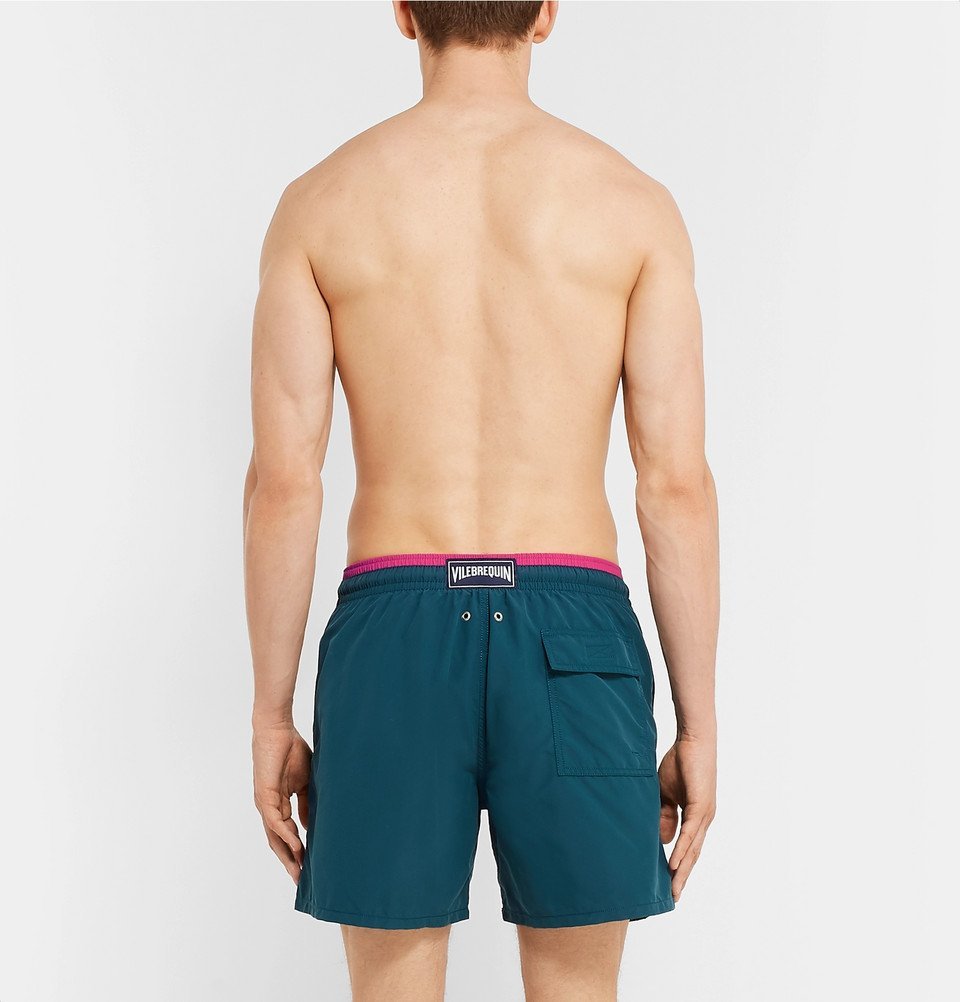 Vilebrequin - Moka Mid-Length Embroidered Swim Shorts - Men - Navy ...