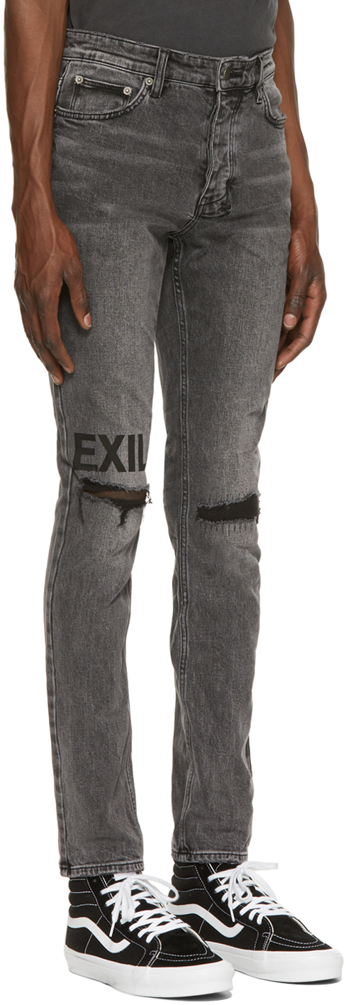 Ksubi Grey 'Exile' Trashed Chitch Jeans Ksubi