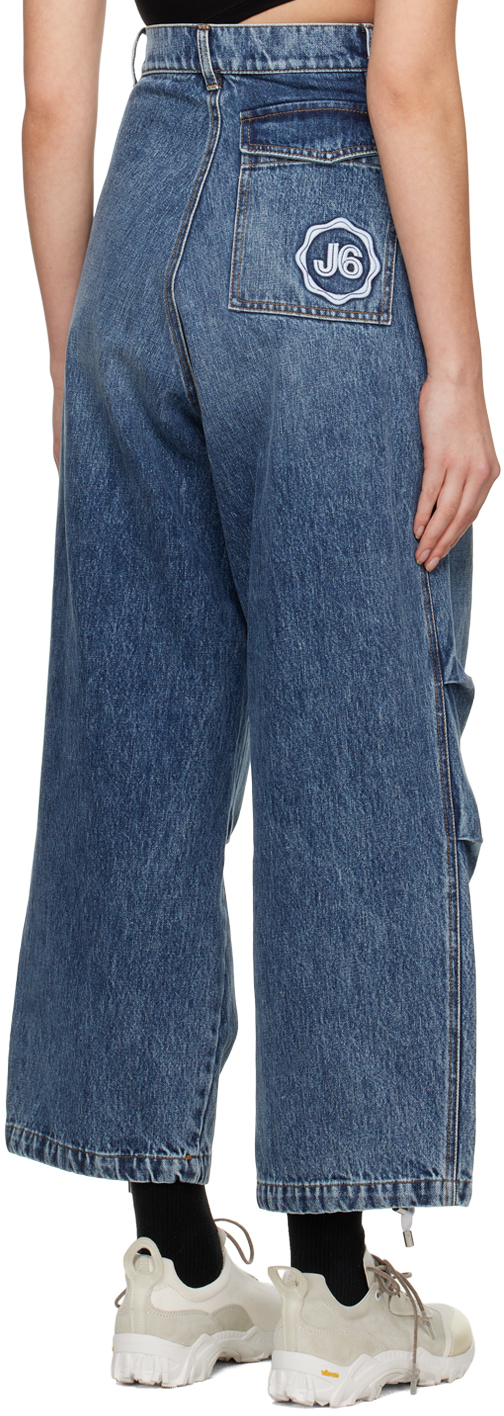 J6 Blue Drawstring Cuff Jeans