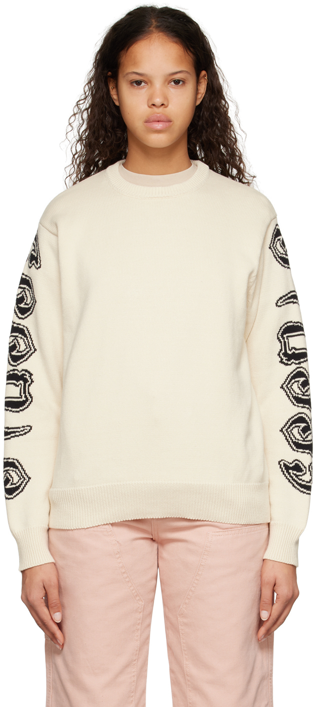 Stüssy Off-White Intarsia Sweater Stussy