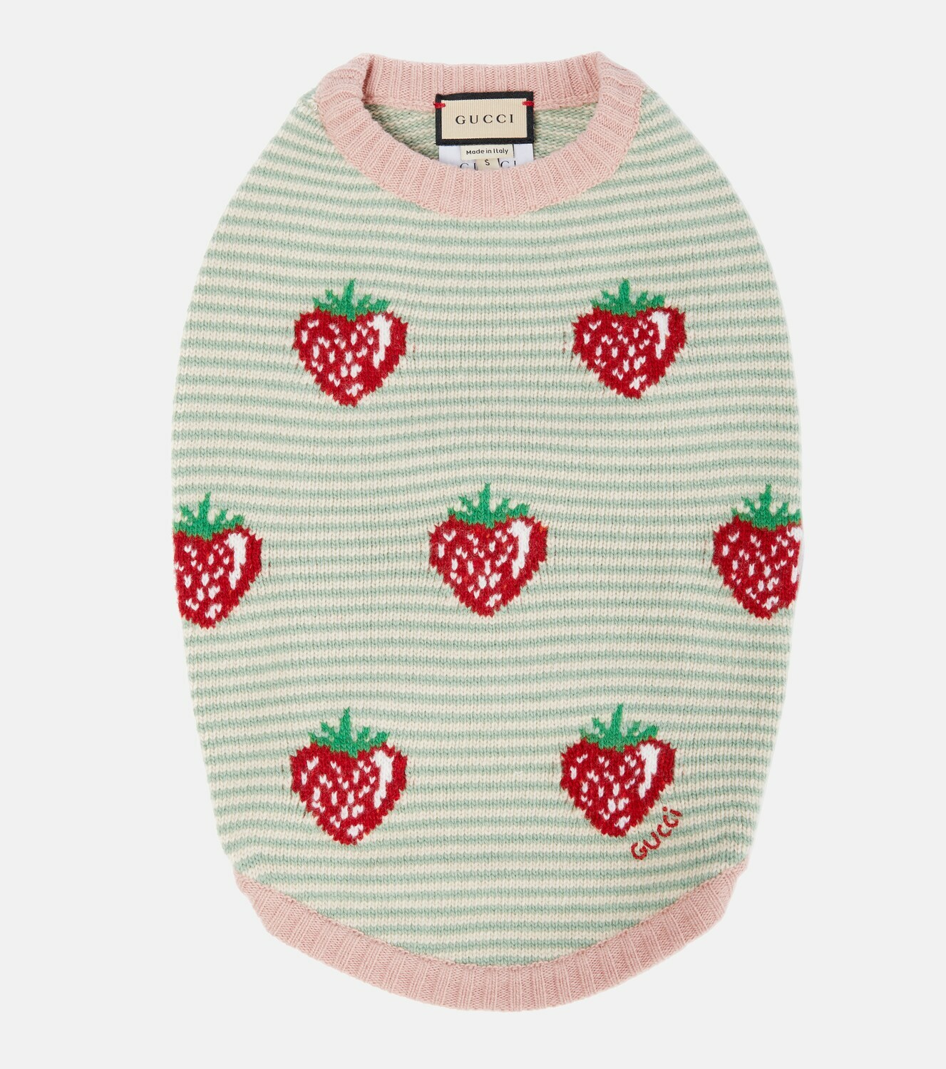 Gucci - Strawberry wool dog sweater Gucci