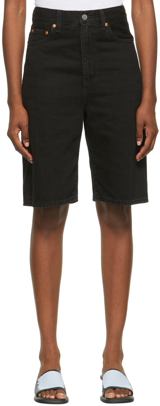 Levi's Black High Loose Bermuda Shorts Levis