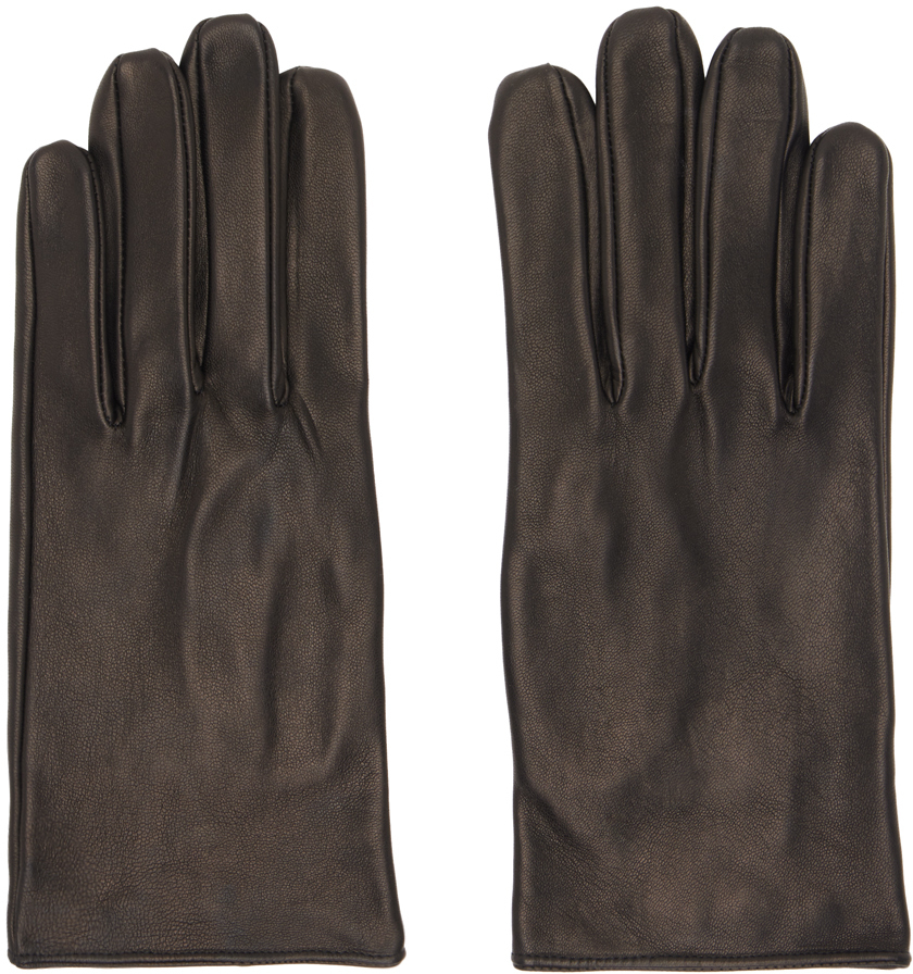 Ernest W. Baker Black Leather Gloves Ernest W. Baker