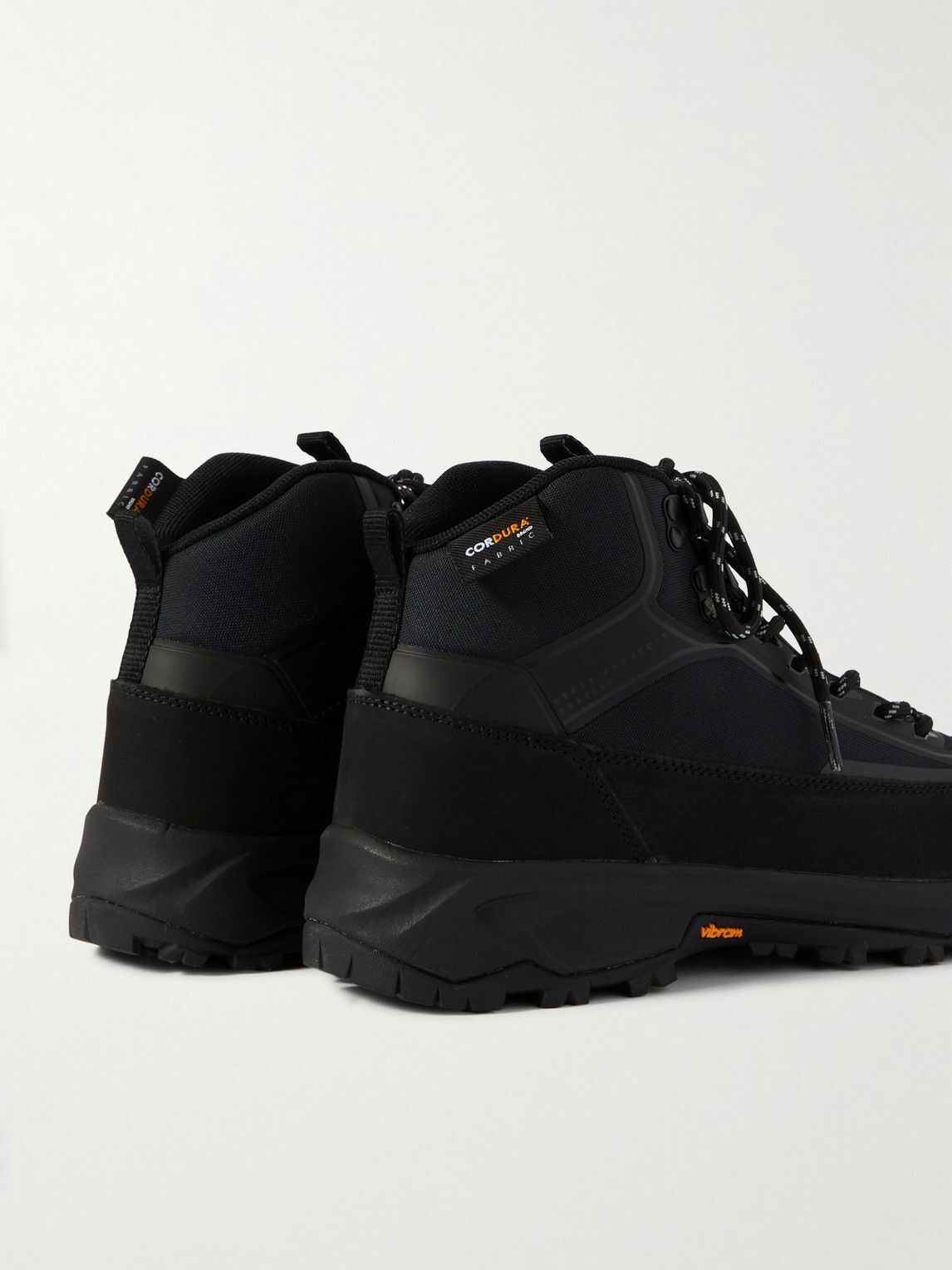Norse Projects Arktisk - Logo-Appliquéd Leather and Mesh Boots - Black ...