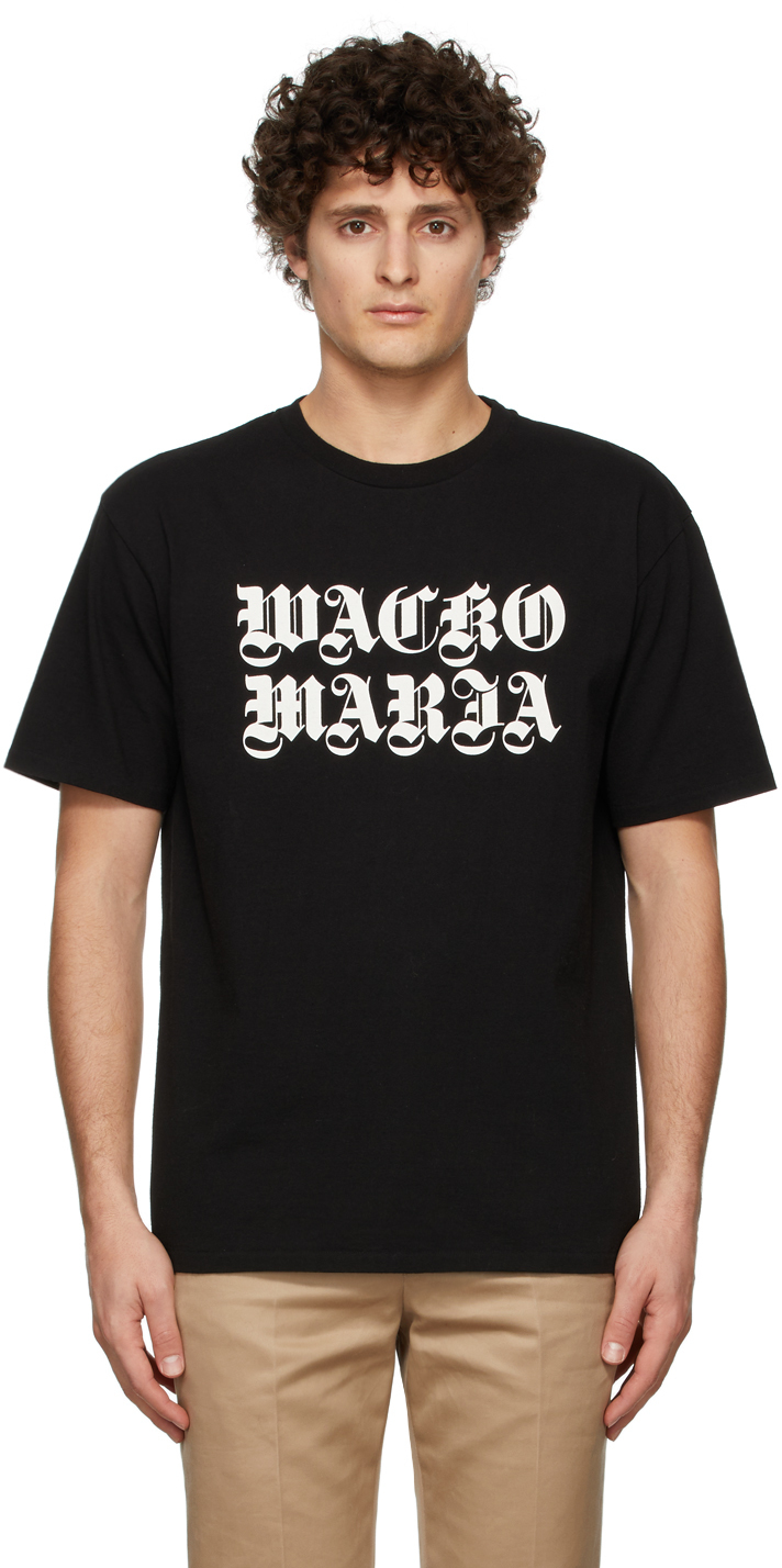 Photo: WACKO MARIA Black Washed Heavy Weight Crewneck 'Guilty Parties' T-Shirt