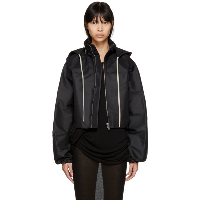 cropped windbreaker hoodie