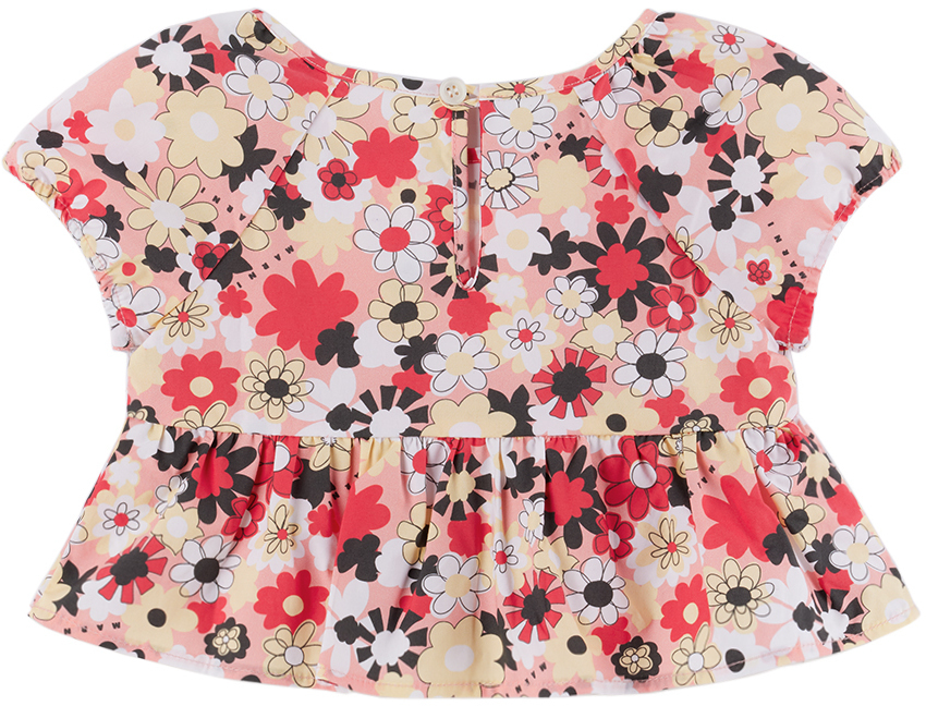 Marni Retro Print Silk Babydoll Dress