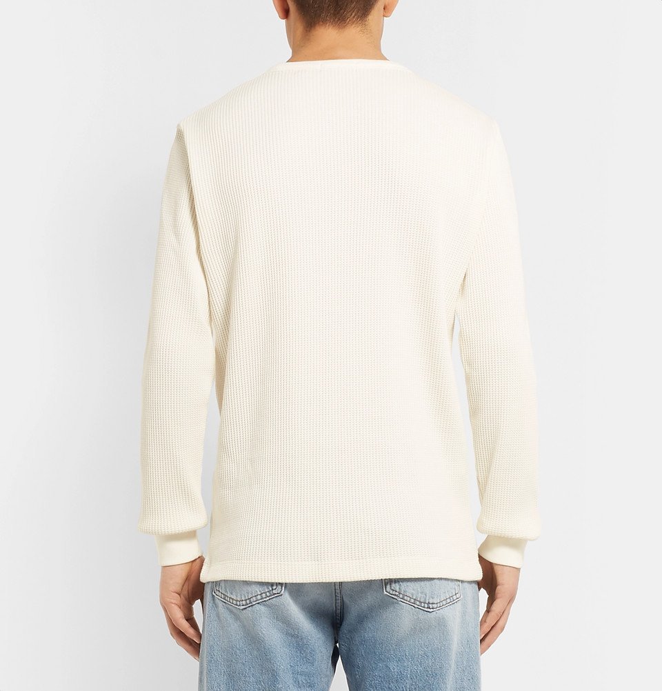 Theory - Waffle-Knit Pima Cotton Sweatshirt - White Theory