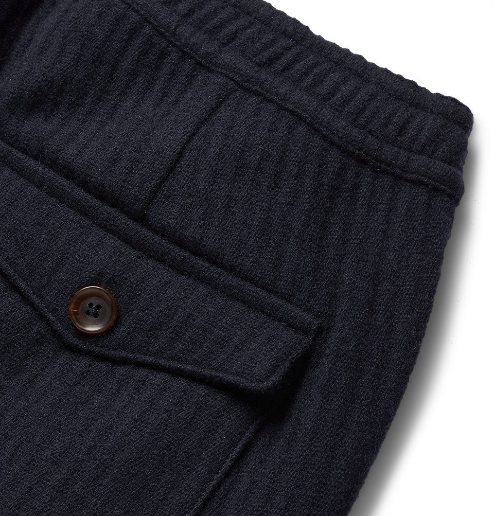 Oliver Spencer - Navy Striped Wool Trousers - Navy