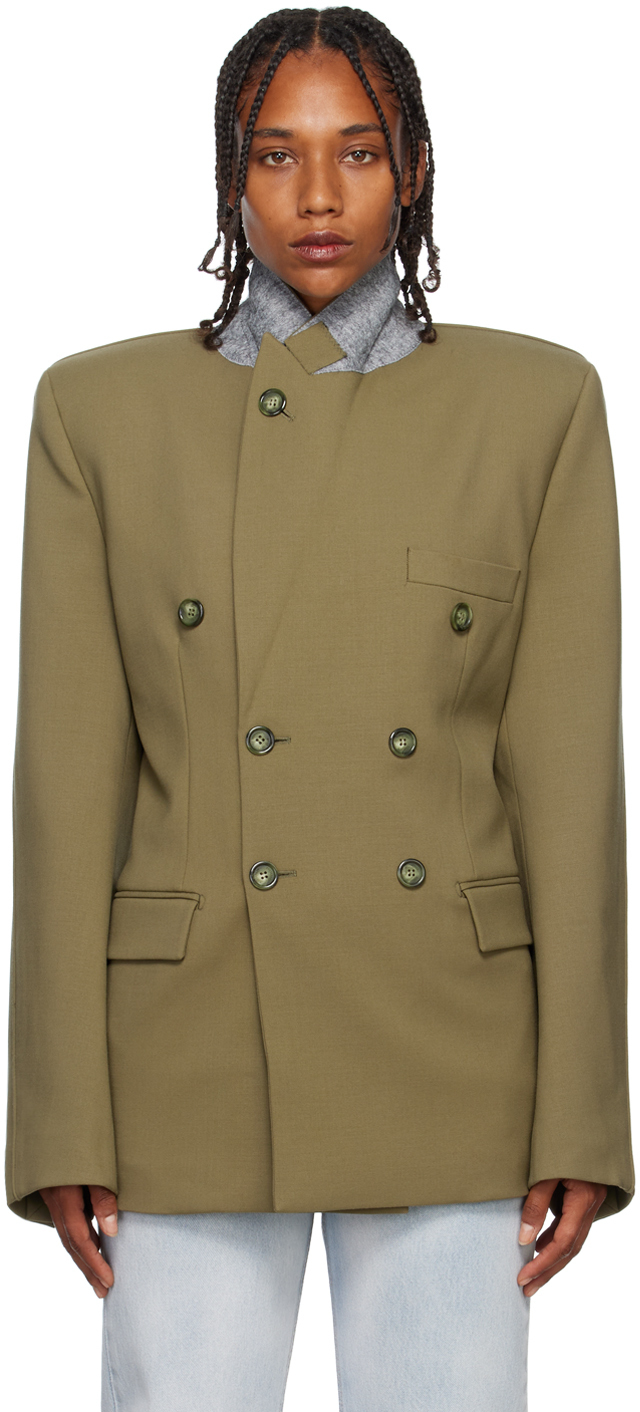 VTMNTS Khaki Double-Breasted Blazer VTMNTS