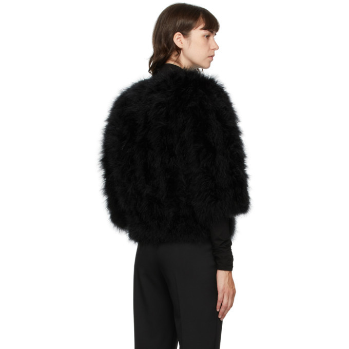 feather cropped jacket