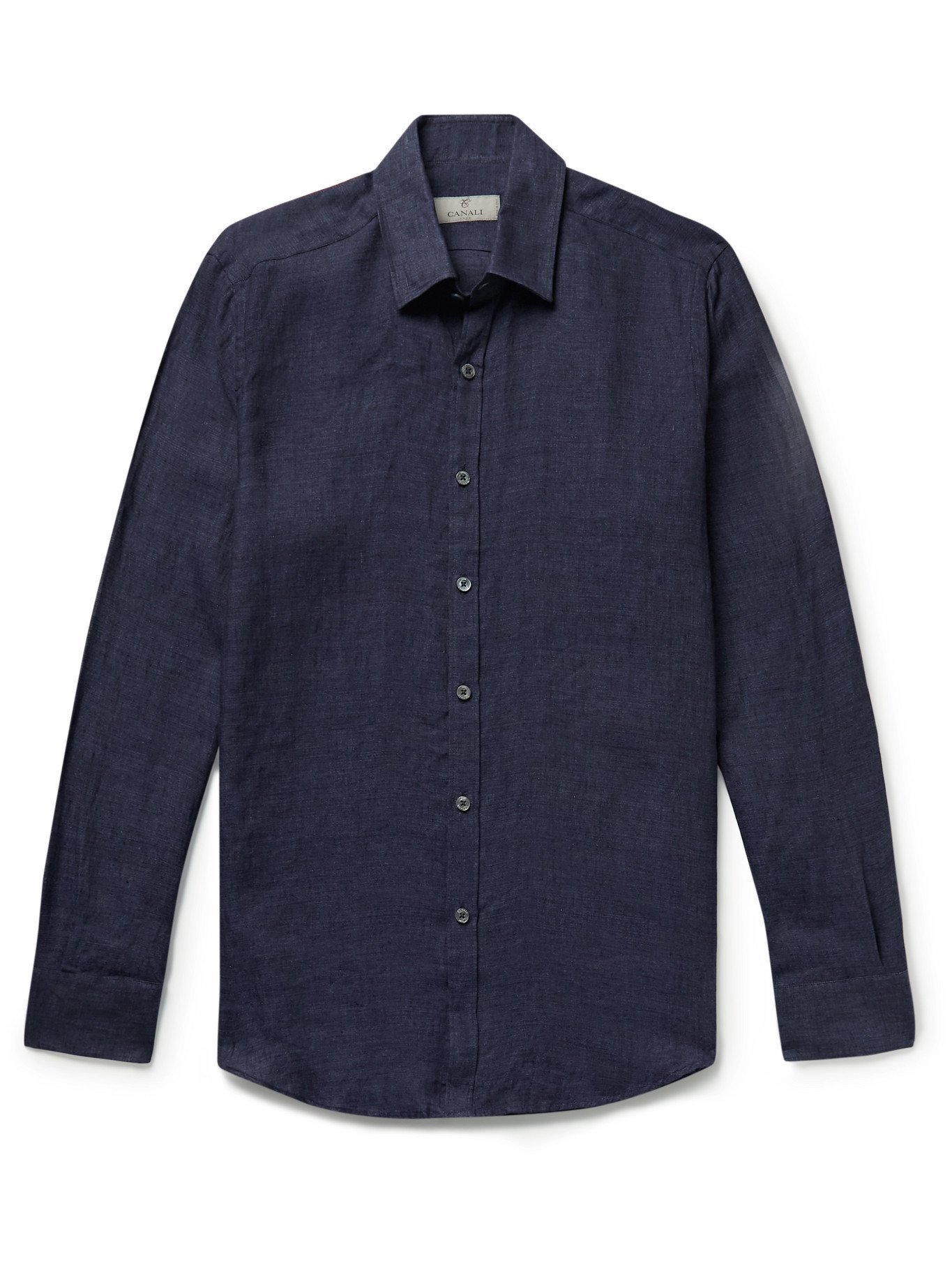 CANALI - Linen Shirt - Blue Canali