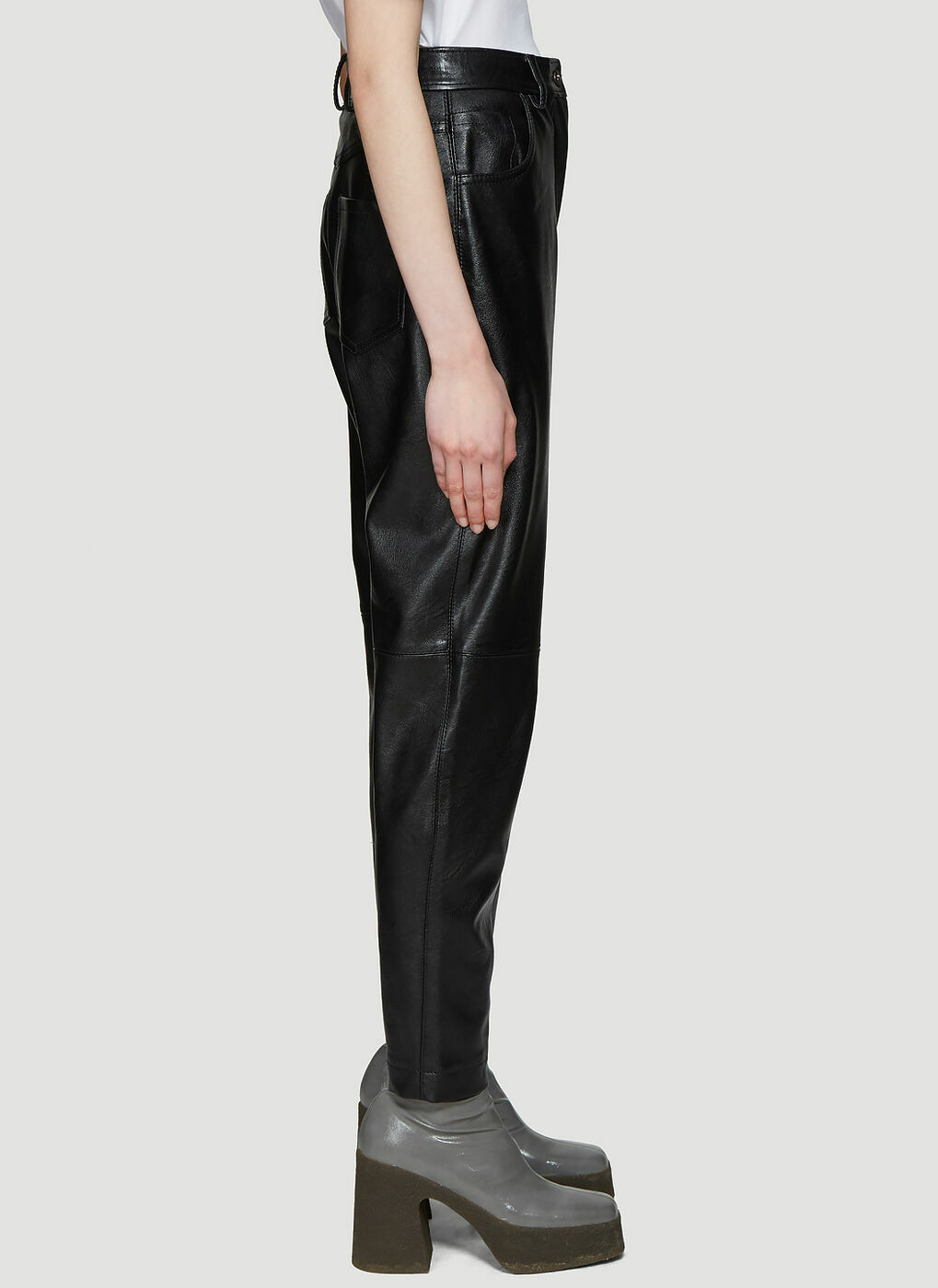 Hailey Faux Leather Trousers In Black Stella Mccartney 5056