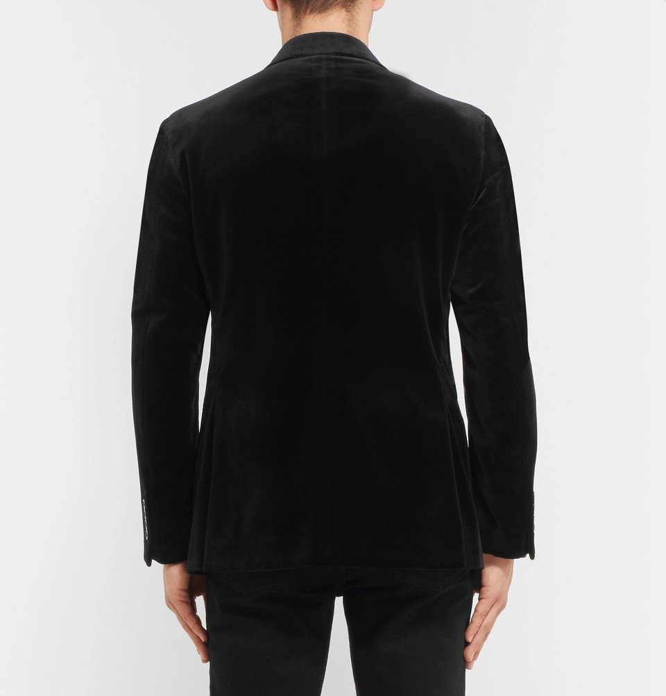 Polo Ralph Lauren - Black Double-Breasted Velvet Blazer - Men - Black Polo  Ralph Lauren