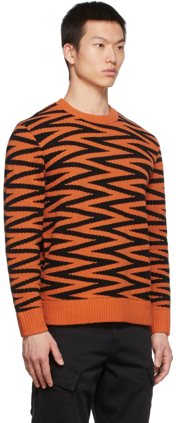 Levi's Vintage Clothing Orange & Black The Shocking Truth Wool Crewneck Sweater  Levi's Vintage