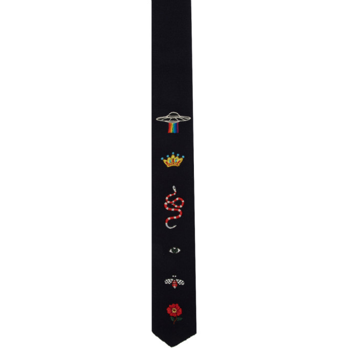 gucci embroidered tie