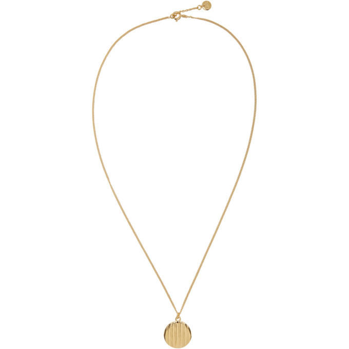 A.P.C. Gold Stripe Pendant Necklace A.P.C.