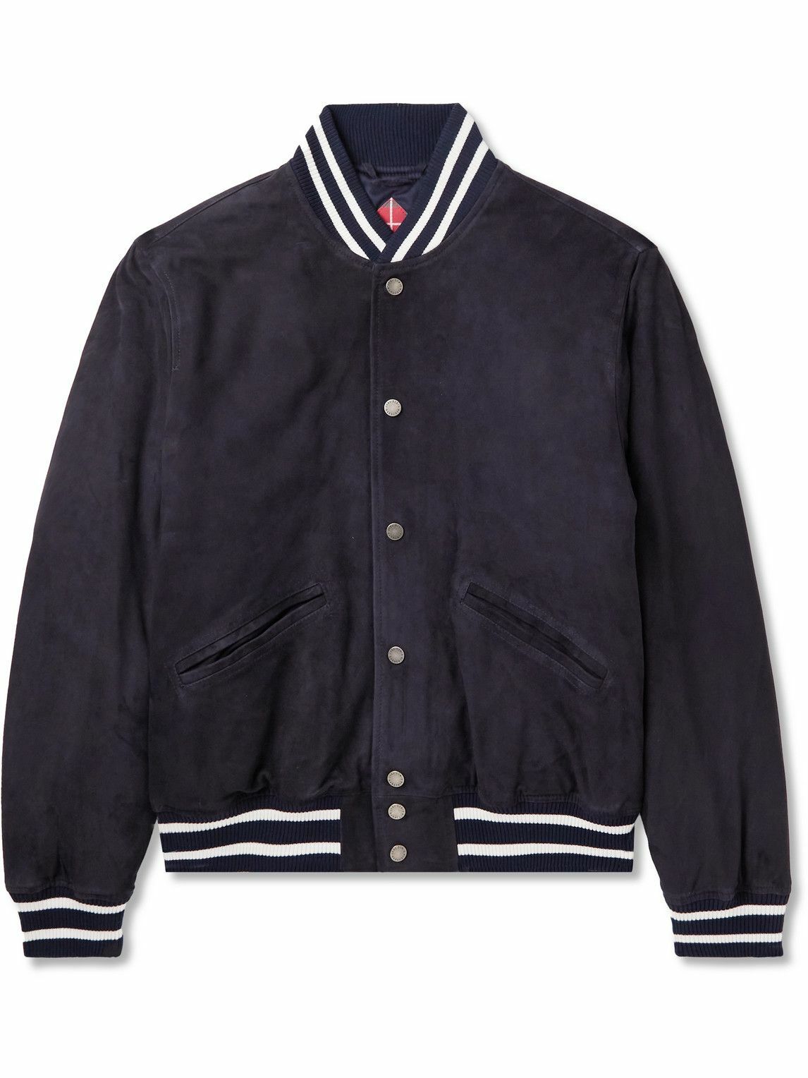 Baracuta - Suede Bomber Jacket - Blue Baracuta